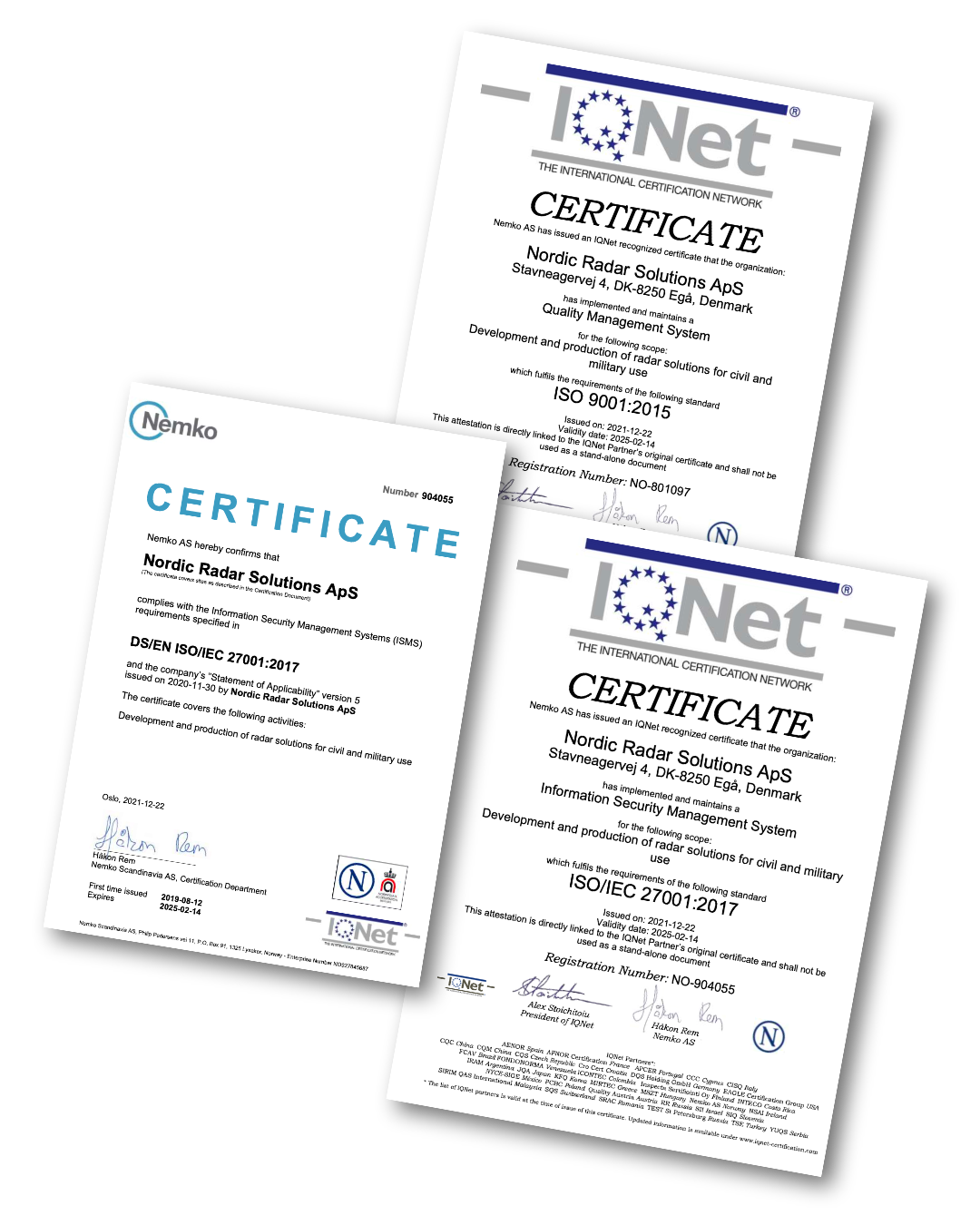 Certifications